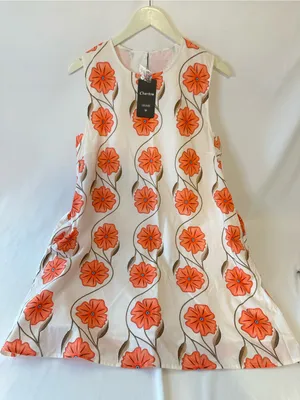 Chartou Sleeveless Shift Dress floral Vine Print Nwt medium thumbnail 1