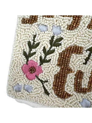 Francesca's Happily Ever After Beaded Wedding Crossbody Bag With Floral Embroidery thumbnail 6
