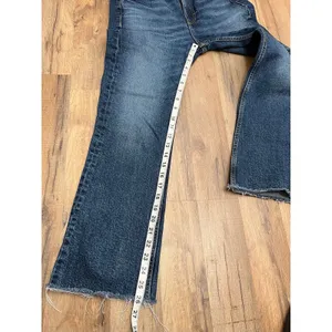 Zara Jeans Women's Size 2 Blue‎ Mid Rise Straight Leg Raw Hem Denim thumbnail 5