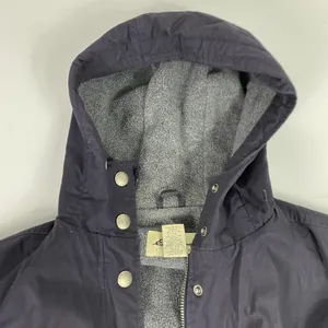 Eddie Bauer Coat Womens Medium‎ Blue Hooded Fleece Lined Insulated Parka Warm thumbnail 3