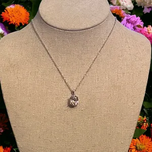 Pink CZ Pendant Necklace thumbnail 1