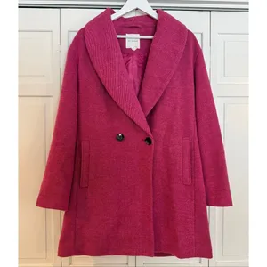 Avec les Filles pink oversized shawl neck peacoat size M thumbnail 3