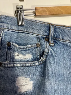 American Eagle Outfitters Light Blue 90s boyfriend short size 14 thumbnail 3