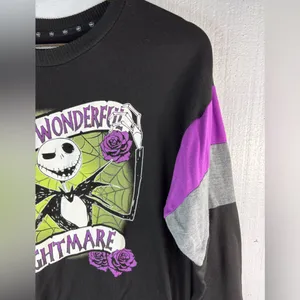 Nightmare Before Christmas M Black and Purple Long Sleeve Dress thumbnail 5