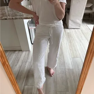 Hollister Adjustable-Rise Wide Leg White Pants Size XS thumbnail 2