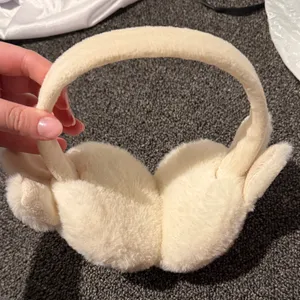 Cream Fuzzy Earmuffs thumbnail 1