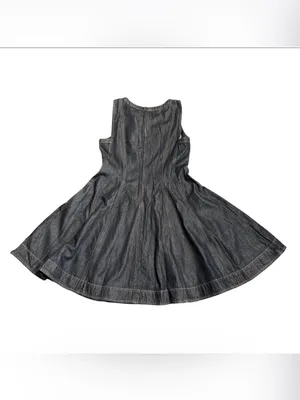 Madewell Airy Denim Circle Mini Dress in Rinse Wash NZ106 Size M NWT thumbnail 6