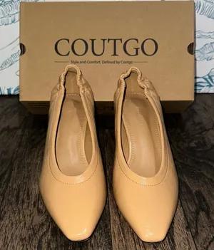 Coutgo Women's Cream Flats Tan Size 7.5 thumbnail 1