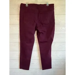 Gap 1969 Easy Leggings Size 16R Burgundy Red Distressed Skinny Pants thumbnail 2