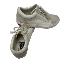 VANS Old Skool Woven Check Marshmallow White Suede Low Top Sneakers Women's 10 thumbnail 8