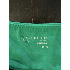 OFFLINE By Aerie Shirt Womens Medium Green Real Me Scoop Back Cropped Top thumbnail 6