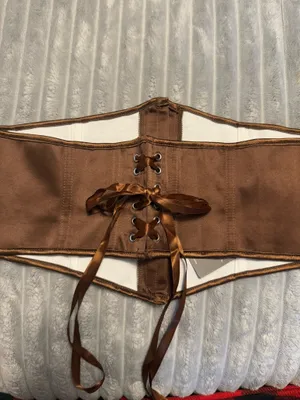 Halloween Sleek Brown Belt Pirate Corset thumbnail 5