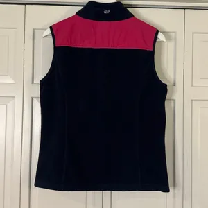 Vineyard Vines navy and pink fleece vest M thumbnail 6