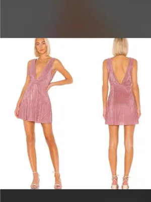 Free People Twist And Shout Mini Dress in Pink - NWT thumbnail 2