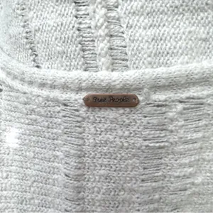 Free People Ocean Drive Ivory Distressed Pullover Sweater S thumbnail 7