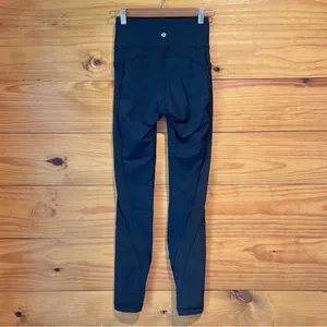 Black Mesh 28” Full Length High Rise Activewear Workout Leggings 4 thumbnail 2