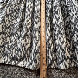 Zara Tunic Top Women‎ Small Black White Ikat Print Crochet Embroidered V-Neck thumbnail 11