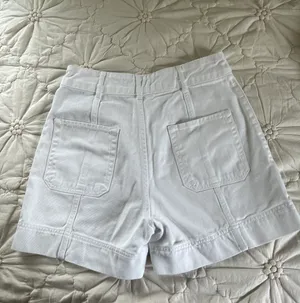 ZARA White Jean Shorts thumbnail 5