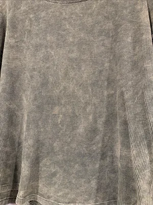 Pilcro anthropologie mineral wash thermal 3/4 sleeve‎ top small thumbnail 2