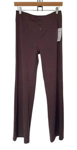 New Keriffe Women’s Medium Brown Straight Leg High Waisted Pants Dark Academia thumbnail 1
