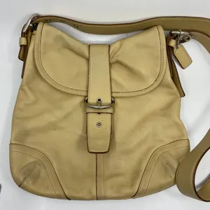 Coach Medium Tan Leather Crossbody Bag thumbnail 4