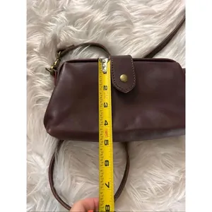 Brown Leather Bag Small Vintage Shoulder Bag crossbody real leather thumbnail 8