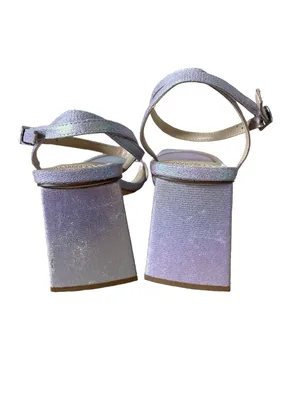 BP Parker Purple Iridescent Square Toe Heels Size 8 Party Homecoming Going Out thumbnail 3