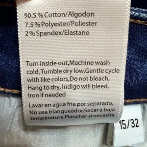 Risen Jeans Womens High Rise Skinny Dark Wash Stretch Denim RDP5556 Size 15/32 thumbnail 7