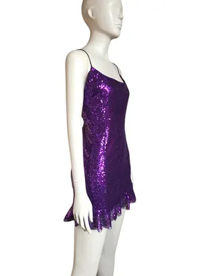 Lucy In The Sky Purple Sequin Mini Dress thumbnail 3