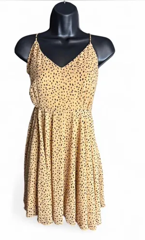 Forever 21 Cream/black Spaghetti strap lightweight dress Size L thumbnail 1