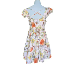 Band of Gypsies Collective Lottie & Holly Floral Mini Dress Blush Pink‎ Rust Fit N Flare Med thumbnail 3