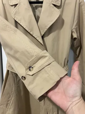 NOWT J. Crew Relaxed Heritage Chino Tan Trench Coat 100% Cotton (Size XXS) thumbnail 9