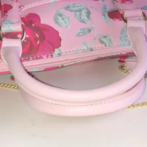 Luv Betsy by Betsy Johnson Pink Floral Purse with Gold Tone Chain Strap thumbnail 12