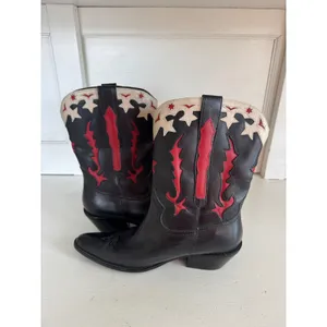 Matisse black red & white western‎ boots size 6.5 thumbnail 7