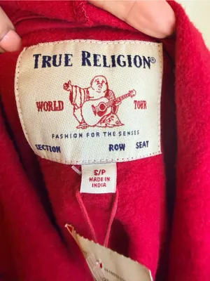 NWT True Religion Red Leopard Print Cropped Hoodie Size Small thumbnail 13