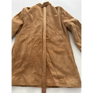 Vintage Y2K Banana Republic Genuine Leather Suede Coat Women Large Brown Jacket* thumbnail 4