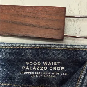 Good American Good Waist Palazzo Crop Jeans Size 22 Indigo Wide Leg NWT thumbnail 3