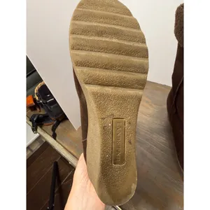 Lands' End Women's 8.5 Brown Suede Faux Fur Cuff Wedge Winter Boots thumbnail 11