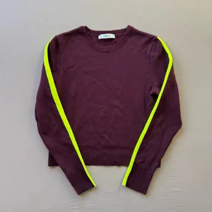 Zara Knit Sweater With Neon Stripe Sleeve Detail thumbnail 2
