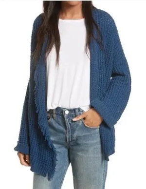 Free People I'll Be‎ Around Fringe Cardigan XS thumbnail 1