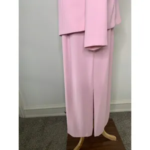 Vintage Pink Sheath Maxi Dress w Blazer Formal Wedding Embellished Sz 16 thumbnail 16