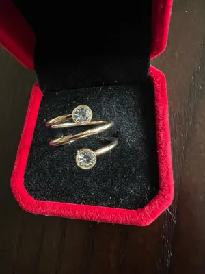 Gorgeous Golden Embellished Ring Size 7 Gold thumbnail 2