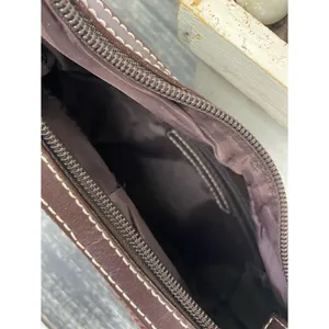 Tommy Hilfiger Brown Corduroy Zip Mini Bag thumbnail 5