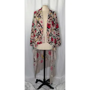 Anthropologie SPARROW Flora Exemplar Long Duster Cardigan‎ Sweater Linen Medium thumbnail 2