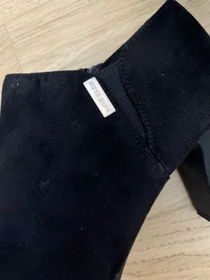 Anne Klein Booties Black Suede Heeled thumbnail 4