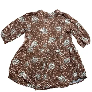 Knox Rose Floral‎ Boho Western Dress Rust Brown Cream Sz XL thumbnail 2