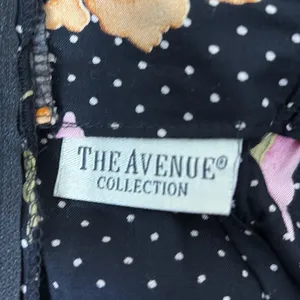 Vintage The Avenue‎ Collection Faux Wrap Maxi Skirt Black Polka Dots Black XL thumbnail 5