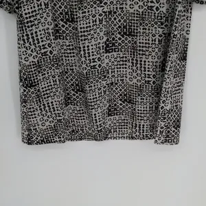 Garnet Hill Bell Sleeve Silk Shift Dress Women’s 10 Black White Geometric Office thumbnail 7