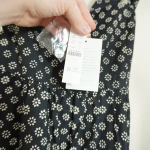 J. Crew Women's Size 8 NEW Black White Floral Block Print Cotton Midi Dress thumbnail 7