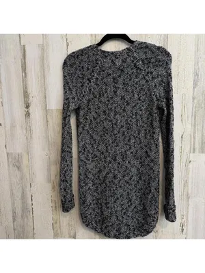 So Womens Small Black Marled Knit Sweater Long Sleeve Crew Neck Tunic Pullover thumbnail 6